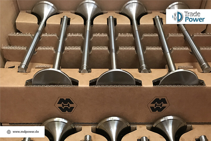 Inlet and exhaust valve cones / spindles suitable for Pielstick PC2.2, Pielstick PC2.5, and Pielstick PC2.6, MAN 48/60 and MAN 51/60. Spare parts for Pielstick engines. Spare parts for Pielstick PC2.5 engines. Spare parts for Pielstick PC2.6 engines. Spare parts for Pielstick PC2.2 engines