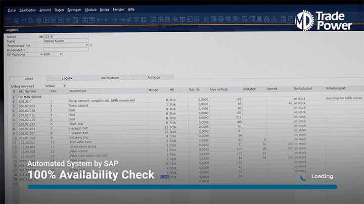 World wide business. Spareparts for power generation engines Pielstick, MAN 48/60 or MAN 51/60.